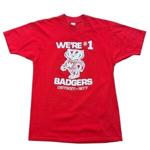 Vintage 70s Wisconsin Badgers Bucky USA NCAA Football TKO Single Stitch T-shirt